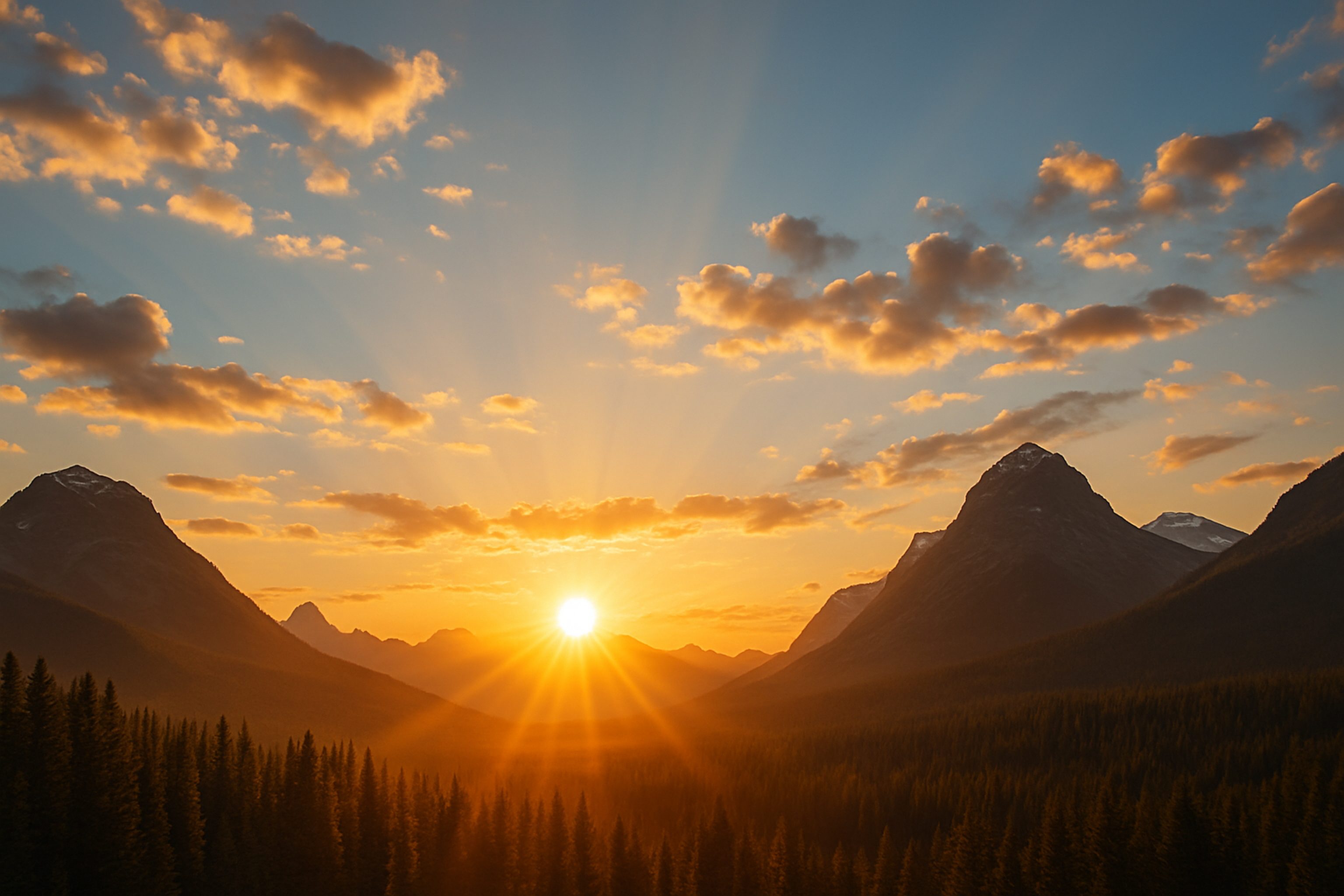 Canadian Mountains Sunset